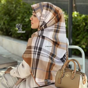 روسری نخی کاستوم طرح مونا چهارخونه قواره بزرگ 140 سانتیمتر دور چرخ دوز روسری نخی کاستوم طرح مونا چهارخونه قواره بزرگ 140 سانتیمتر دور چرخ دوز