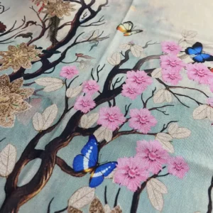 روسری نخ کاستوم سیتو طرح گیتی قواره بزرگ 140×140