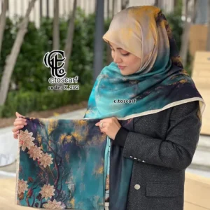 روسری نخ کاستوم سیتو طرح گیتی قواره بزرگ 140×140
