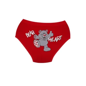 شورت زنانه اسلیپ نخی کش پهن طرح Bear Heart سایز XL بانوسا