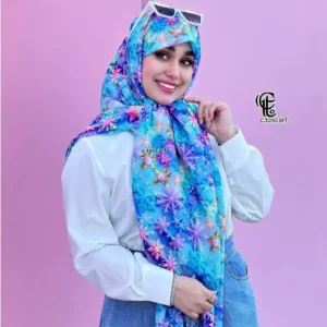 روسری نخی طرح بارلین قواره 140*140 روسری نخی طرح بارلین قواره 140*140