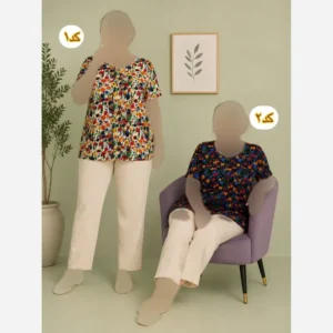 تیشرت نخی زنانه لاله فری سایز جنس نخ خارجی