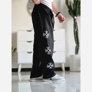 شلوار اسلش بگ کروم هارتز رنگ مشکی جنس گلکسی اسپان سایز XXL و XXXL