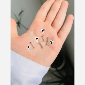 پیرسینگ گوش استیل نقره ای ضد حساسیت پیچی پیرسینگ گوش استیل نقره ای ضد حساسیت پیچی