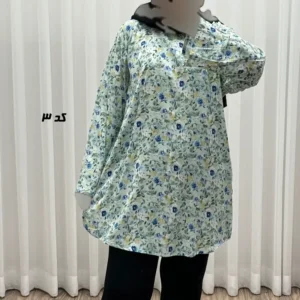 تونیک نخی زنانه مدل هاوایی سایز بزرگ فری سایز تا 50 دکمه دار