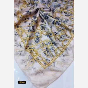 روسری نخی زنانه قواره یک متری دوردوخت 6 عددی طرح کلاسیک جین