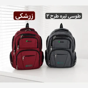 کوله پشتی برزنت اسپرت مناسب لپتاپ و مدرسه با ابعاد 50 در 40 سانتیمتر