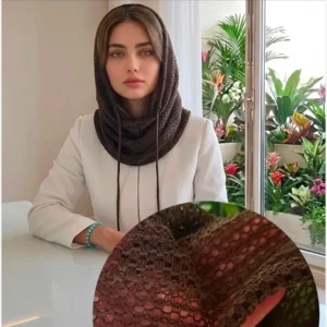 شال رینگی پاییزی بند دار مشکی سرمه ای قهوه ای سایز 50 در 80 سانتیمتر